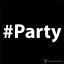 Pánské tričko hashtag Party černé - Velikost: XS