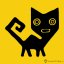 Pánské tričko Twists Cat žluté - Velikost: XXL