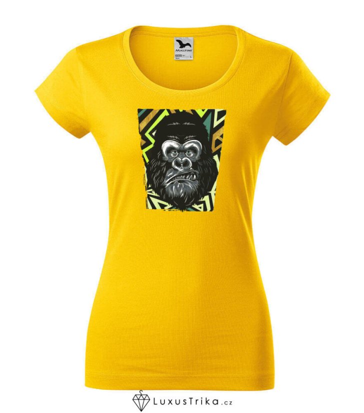 Dámské tričko Jungle Guardian - Barva produktu: Žlutá, Velikost: S