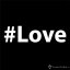 Pánské tričko hashtag Love černé - Velikost: L