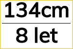 134 cm/ 8 let