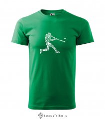 Pánské tričko Baseballový hráč středně zelená