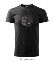 Pánské tričko Electric Jin-Jang černé 160g/m2