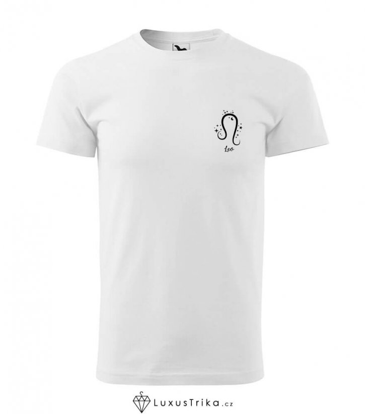 Pánské tričko znamení zvěrokruhu Lev - Barva: Bílá, Velikost: M