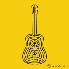 Dámské tričko Guitar Maze žluté