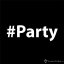 Dámské tričko hashtag Party černé - Velikost: S