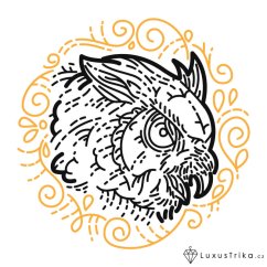 Dámské tričko Soví ornament bílé