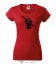 Dámské tričko Hand-pen červené - Velikost: XS