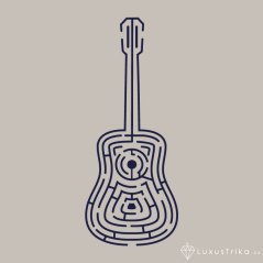 Originální motiv Guitar Maze ledově šedá
