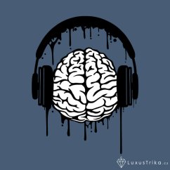 Dámské tričko BrainLoveMusic denim