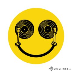 Originální motiv Smajl-DJ bílé Originální motiv Smajl-DJ bílé
