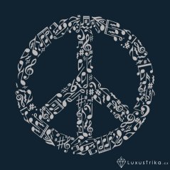 Dámské tričko Music-Peace námořní modrá
