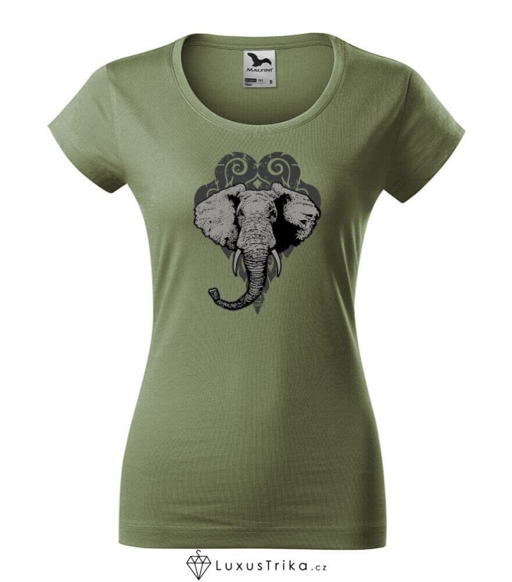 Dámské tričko Mystic Elephant - Barva produktu: Denim, Velikost: XL