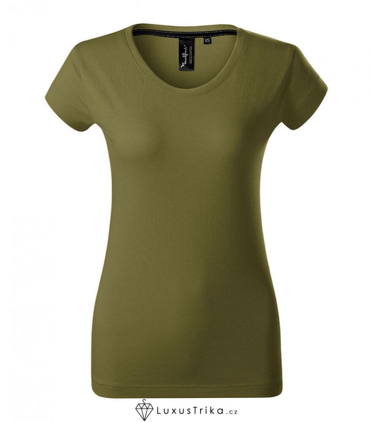 Dámské tričko EXCLUSIVE bez potisku - Barva produktu: Avocado green, Velikost: L