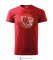 Pánské tričko Medvědí ornament červené 160g/m2