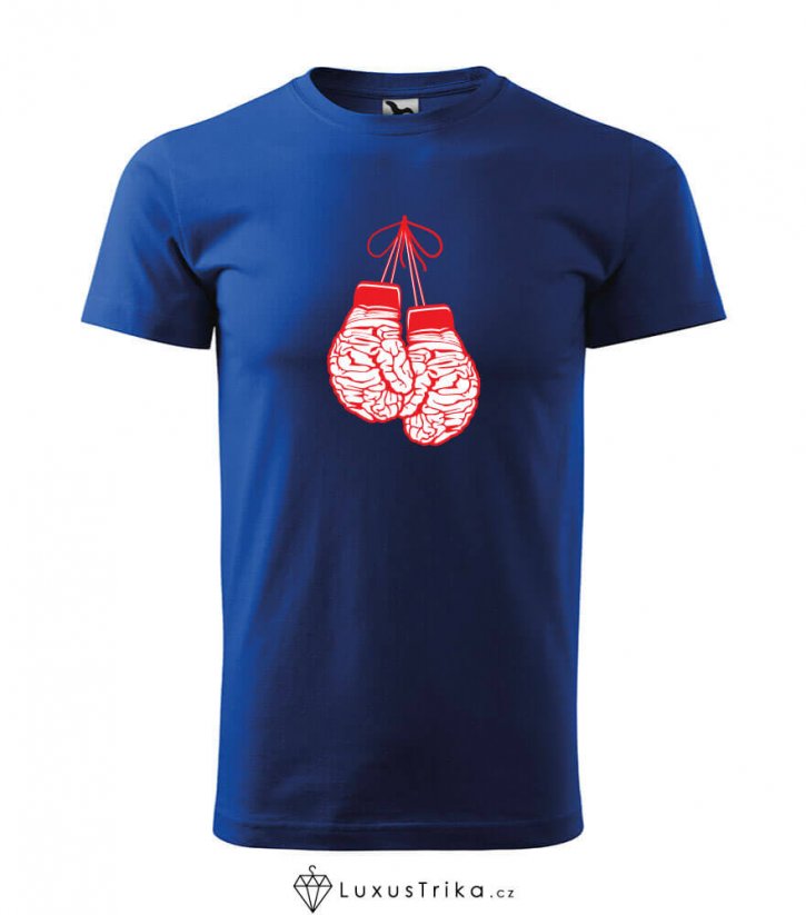 Pánské tričko Brainbox Gloves královská modrá - Velikost: S