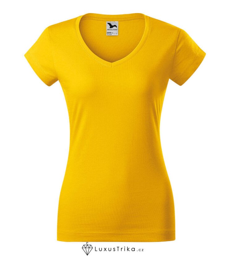 Dámské tričko FIT V-NECK bez potisku - Barva produktu: Královská modrá, Velikost: M