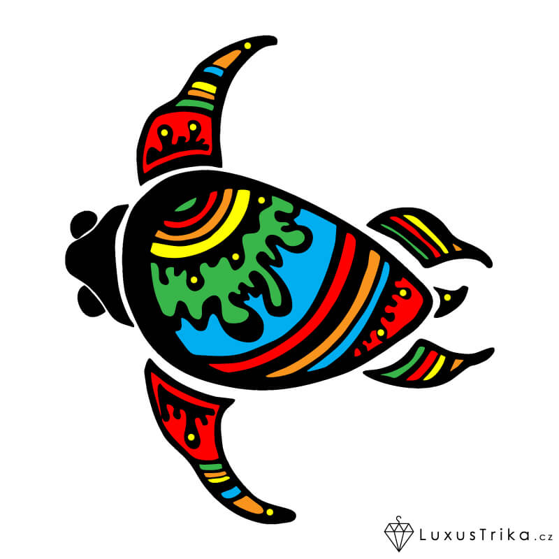 Dámské tričko Abstract-turtle bílé