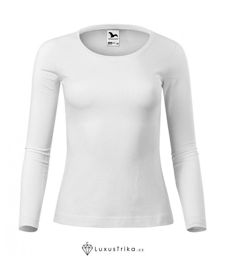 Dámské tričko FIT-T LS bez potisku - Barva produktu: Bílá, Velikost: S