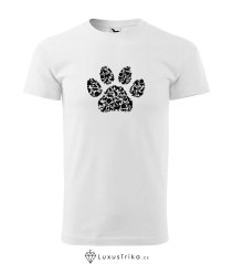 Pánské tričko Dog paw bílé