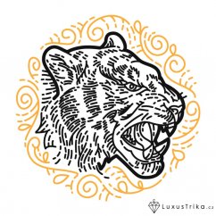Dámské tričko Tygří ornament bílé