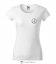 Dámské tričko Hand-Peace bílé - Velikost: L, Umístění motivu: Na hruď (velký motiv)