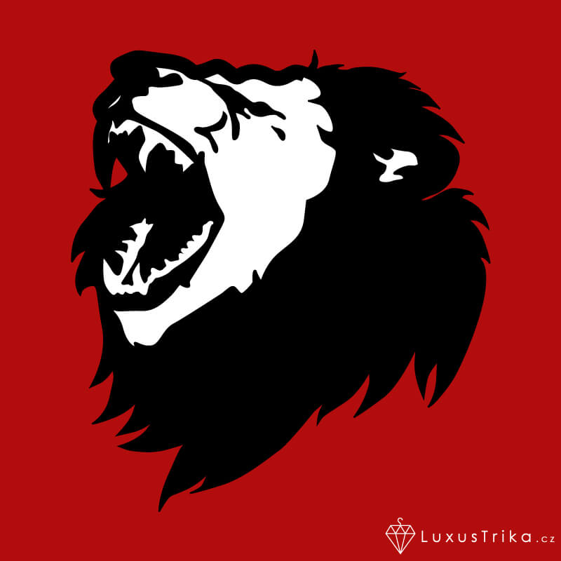 Dámské tričko Roaring Lion červené - Velikost: L