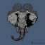 Dámské tričko Mystic Elephant - Barva produktu: Denim, Velikost: XL
