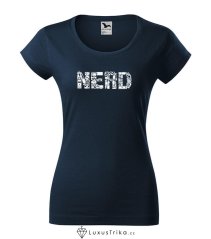 Dámské tričko Nerd námořní modrá
