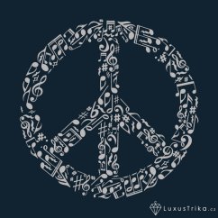 Dámské tričko Music-Peace námořní modrá