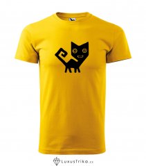 Pánské tričko Twists Cat žluté