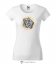 Dámské tričko Tygří ornament bílé - Velikost: S