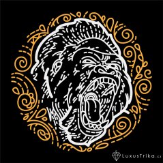 Pánské tričko Gorilí ornament černé