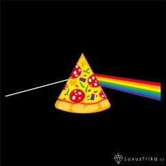 Pánské tričko The Dark Side of the Pizza černé 160g/m2