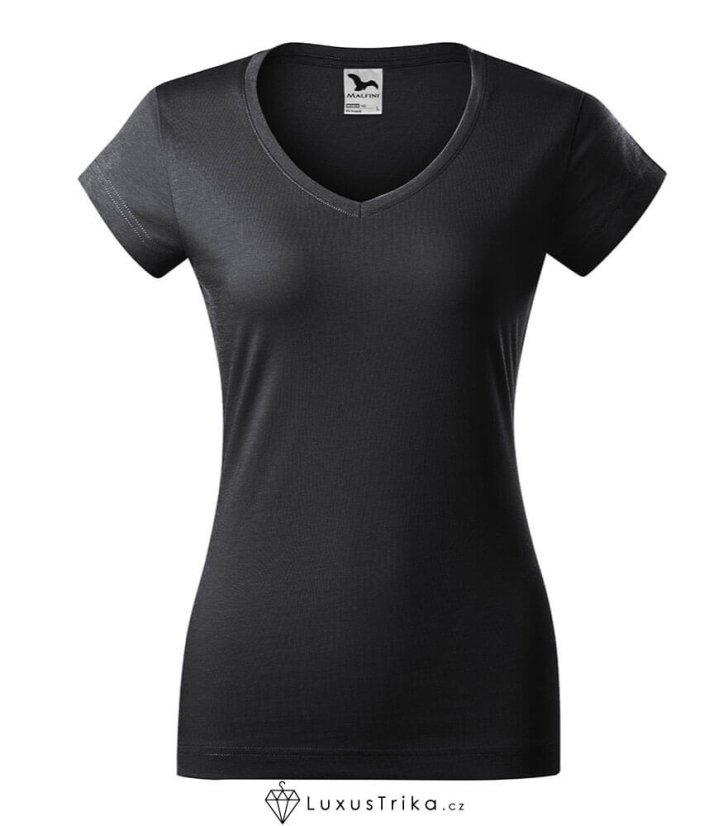 Dámské tričko FIT V-NECK bez potisku - Barva produktu: Královská modrá, Velikost: M