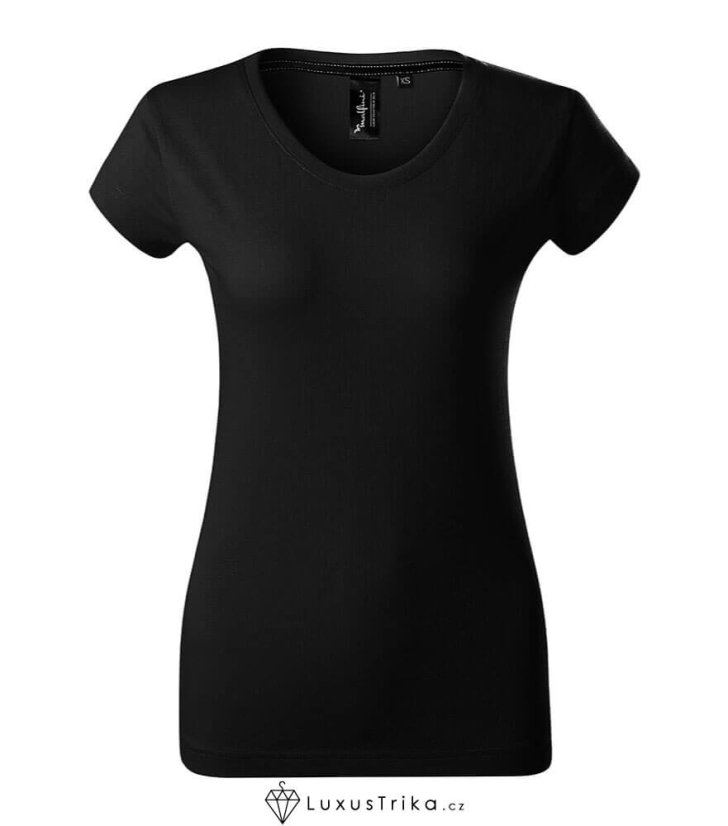 Dámské tričko EXCLUSIVE bez potisku - Barva produktu: Černá, Velikost: XS