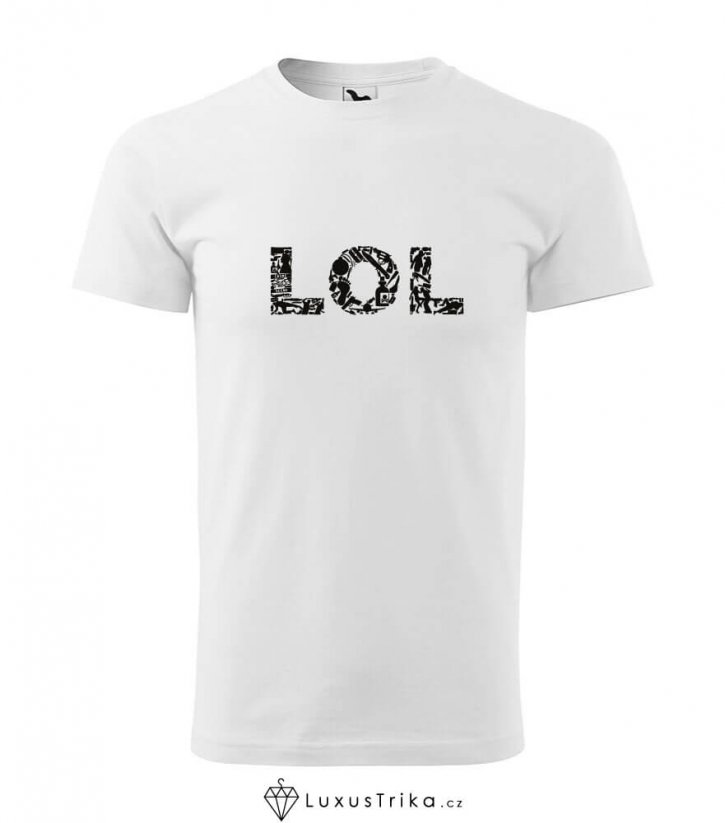 Pánské tričko LOL bílé - Velikost: XXL
