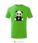 Dětské tričko Panda apple green - Velikost: 122 cm/ 6 let