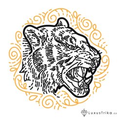 Dámské tričko Tygří ornament bílé