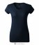 Dámské tričko EXCLUSIVE bez potisku - Barva produktu: Námořní modrá, Velikost: M