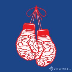 Originální dámský motiv Brainbox Gloves královská modrá