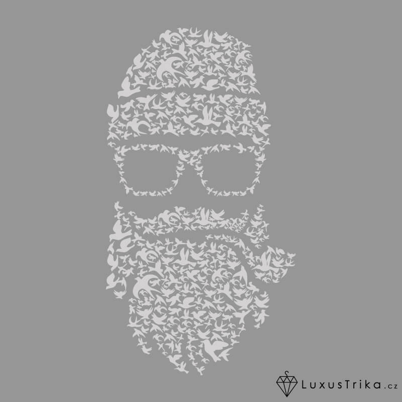 Pánské tričko Hipster Santa tmavě šedý melír