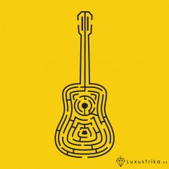 Dámské tričko Guitar Maze žluté