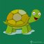 Dětské tričko Veselá želva středně zelená