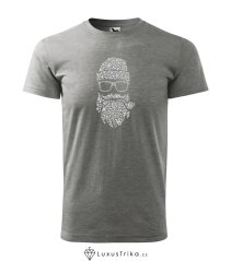 Pánské tričko Hipster Santa tmavě šedý melír