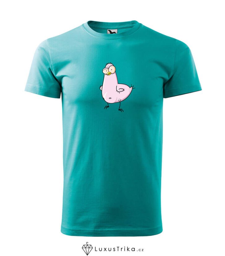 Pánské tričko Fešák Kuřík emerald