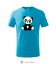 Dětské tričko Panda tyrkysové - Velikost: 122 cm/ 6 let