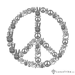Dámské tričko Hand-Peace bílé