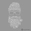 Dámské tričko Hipster Santa tmavě šedý melír - Velikost: XL
