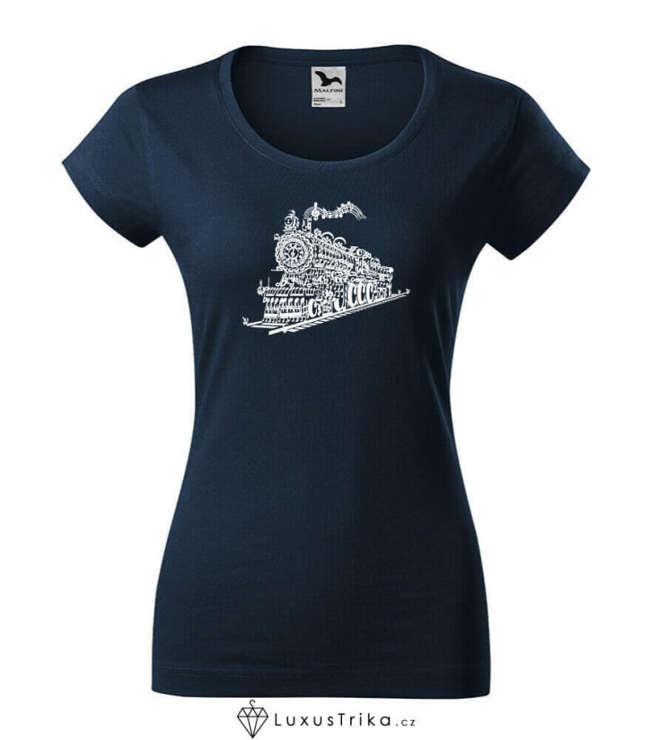 Dámské tričko Polar express námořní modrá - Velikost: L